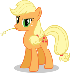 Size: 3013x3120 | Tagged: safe, artist:doctor-g, applejack, earth pony, pony, g1, g4, female, g1 to g4, generation leap, mare, simple background, solo, transparent background, vector