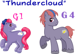 Size: 1280x920 | Tagged: safe, artist:ludiculouspegasus, thundercloud (g1), earth pony, pony, g1, g4, g1 to g4, generation leap, male, simple background, solo, stallion, transparent background, vector