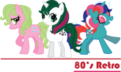Size: 857x513 | Tagged: safe, artist:jetti-g, fizzy, gusty, shady, pony, twinkle eyed pony, unicorn, g1, g4, female, g1 to g4, generation leap, mare, simple background, transparent background, vector
