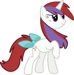 Size: 6198x6264 | Tagged: safe, artist:fureox, moondancer (g1), pony, unicorn, g1, g4, absurd resolution, bow, female, g1 to g4, generation leap, mare, simple background, solo, tail bow, transparent background, vector