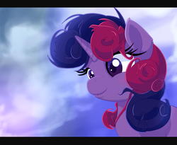 Size: 1835x1504 | Tagged: safe, artist:gsphere, sweetie belle, twilight sparkle, pony, unicorn, g4, 2012, alternate hairstyle, cloud, female, fusion, fusion:sweetie belle, fusion:twibelle, fusion:twilight sparkle, horn, mare, sky, unicorn twilight