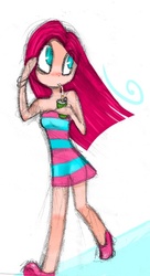 Size: 345x635 | Tagged: safe, artist:ayeletshemtov, pinkie pie, human, g4, humanized, pinkamena diane pie