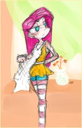 Size: 481x746 | Tagged: safe, artist:ayeletshemtov, pinkie pie, human, g4, humanized, pinkamena diane pie