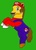 Size: 886x1246 | Tagged: dead source, safe, artist:jlou-cherry, earth pony, pony, g1, clothes, facial hair, gloves, green background, hat, male, mario, moustache, nintendo, overalls, ponified, rearing, simple background, smiling, solo, stallion, super mario, super mushroom, tail, traditional art