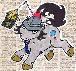 Size: 569x530 | Tagged: safe, artist:jlou-cherry, g1, inspector gadget, ponified