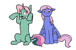 Size: 900x599 | Tagged: safe, artist:rainboom-dash, fizzy, wind whistler, g1, g4, g1 to g4, generation leap