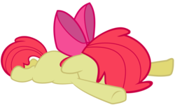 Size: 1024x613 | Tagged: safe, artist:erockertorres, apple bloom, earth pony, pony, g4, apple bloom's bow, bow, faceplant, female, filly, foal, hair bow, simple background, transparent background, vector