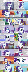 Size: 1282x3304 | Tagged: safe, rarity, comic:celestia's servant interview, g4, caption, comic, interview