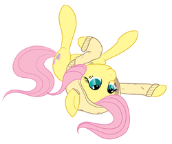 Size: 2314x1937 | Tagged: safe, artist:fribox, fluttershy, g4, clothes, hoodie, on back
