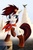 Size: 684x1024 | Tagged: safe, artist:kejifox, artist:rainbow, oc, oc only, oc:gammadelta, pony, blue eyes, clothes, digital art, red scarf, solo, soviet, soviet palace, stockings