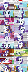 Size: 1282x3304 | Tagged: safe, rarity, comic:celestia's servant interview, g4, caption, comic, couch, fainting couch, interview
