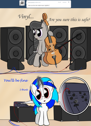 Size: 1100x1519 | Tagged: safe, artist:abaddon41, dj pon-3, octavia melody, vinyl scratch, g4, ask, comic, tumblr