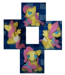 Size: 767x888 | Tagged: safe, artist:helgafuggly, fluttershy, butterfly, pony, g4, baby, baby pony, diaper, diapered plushie, foal, irl, photo, plushie, solo