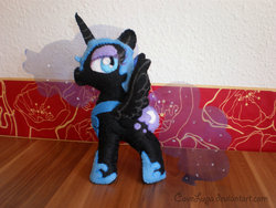 Size: 900x675 | Tagged: safe, artist:cavelupa, nightmare moon, pony, g4, irl, photo, plushie, solo