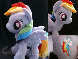 Size: 700x525 | Tagged: safe, artist:chibi-pets, rainbow dash, pony, g4, irl, photo, plushie, solo