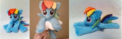 Size: 1240x398 | Tagged: safe, artist:planetplush, rainbow dash, pony, g4, beanie (plushie), doll, irl, photo, plushie, solo, toy