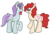 Size: 757x509 | Tagged: safe, artist:raincupcake, liza doolots, petunia, tootsie flute, twist, earth pony, pony, unicorn, g4, hearts and hooves day (episode), my little pony: friendship is magic, female, glasses, hearts and hooves day, lesbian, shipping, simple background, tootsietwist, transparent background