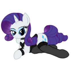 Size: 256x256 | Tagged: safe, artist:pyruvate, rarity, pony, g4, clothes, female, lingerie, lowres, simple background, socks, solo, thigh highs, transparent background