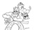 Size: 1166x1000 | Tagged: safe, artist:abronyaccount, big macintosh, bulk biceps, fancypants, twist, earth pony, anthro, g4, action hank, black and white, dexter's laboratory, grayscale, monochrome, sunglasses