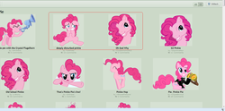 Size: 1402x695 | Tagged: safe, screencap, pinkie pie, g3, g4, deviantart, exploitable meme, juxtaposition, juxtaposition win, pinkie's silly face