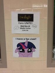 Size: 500x667 | Tagged: safe, twilight sparkle, pony, g4, hilarious in hindsight, irl, photo, trolling, twilight (series)