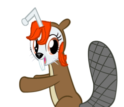 Size: 964x828 | Tagged: safe, artist:pony87xyz, oc, oc only, oc:karma, beaver, reddit, simple background, solo, transparent background