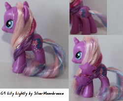 Size: 765x634 | Tagged: safe, artist:silvermoonbreeze, lily lightly, pony, g3, g4, customized toy, g3 to g4, generation leap, irl, photo, toy