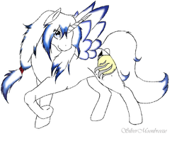 Size: 769x613 | Tagged: safe, artist:silvermoonbreeze, oc, oc only, oc:moonbreeze, alicorn, pony, 2006, colored wings, female, gradient mane, gradient tail, gradient wings, mare, partial color, simple background, solo, spread wings, tail, white background, wings, wip