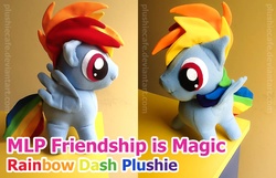 Size: 1440x927 | Tagged: safe, artist:plushiecafe, rainbow dash, pony, g4, irl, photo, plushie, solo