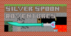 Size: 510x260 | Tagged: safe, artist:fantasyglow, silver spoon, g4, crossover, diamond sword, lonely spoon, minecraft, no pony, sword, tumblr, weapon