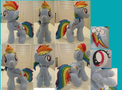 Size: 1024x760 | Tagged: safe, artist:mylittlezombie, rainbow dash, pony, g4, irl, photo, plushie, solo