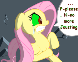 Size: 1250x1000 | Tagged: safe, artist:here-for-the-ponies, fluttershy, g4, greatest fear, jousting, sombra eyes