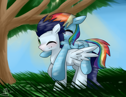 Size: 1234x953 | Tagged: safe, artist:chibicatsartits, rainbow dash, soarin', g4, female, male, ship:soarindash, shipping, straight