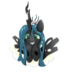 Size: 1969x2166 | Tagged: dead source, safe, artist:hereticofdune, queen chrysalis, changeling, changeling queen, g4, cloud, cute, cutealis, female, simple background, solo, transparent background