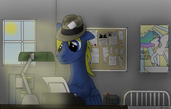 Size: 900x576 | Tagged: safe, artist:captainlackwit, princess celestia, oc, pegasus, pony, g4, camera, hat, journalist, newspaper, reporter, tab lloyd, typewriter, typing, writer