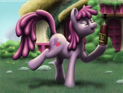 Size: 1200x900 | Tagged: safe, artist:thelonelampman, berry punch, berryshine, g4, wine