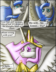 Size: 1100x1417 | Tagged: dead source, safe, artist:bonaxor, princess celestia, princess luna, comic:corruption, g4, comic