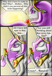 Size: 1100x1621 | Tagged: dead source, safe, artist:bonaxor, princess celestia, comic:corruption, g4, comic