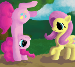 Size: 720x648 | Tagged: safe, artist:sprinklestar, fluttershy, pinkie pie, g4