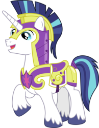 Size: 3000x3875 | Tagged: safe, artist:fukaketsu, shining armor, pony, g4, armor, male, open mouth, raised hoof, simple background, solo, standing, transparent background, vector