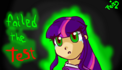 Size: 1051x600 | Tagged: safe, artist:ferzyppgd, twilight sparkle, human, g4, greatest fear, humanized, sombra eyes