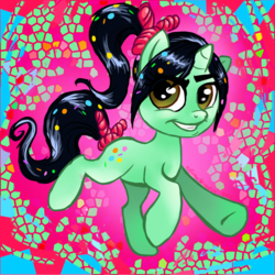 Size: 1008x1008 | Tagged: safe, artist:xxcystalthewolfxx, ponified, sugar rush, vanellope von schweetz, wreck-it ralph