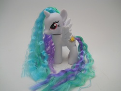 Size: 4320x3240 | Tagged: safe, artist:tiellanicole, princess celestia, pony, g4, brushable, customized toy, irl, photo, solo, toy