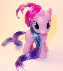 Size: 444x500 | Tagged: safe, artist:shadow1085, star dreams, pony, unicorn, g4, brushable, female, filly, irl, photo, solo, toy