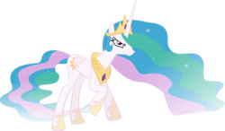 Size: 3642x2129 | Tagged: safe, artist:spinnyhat, princess celestia, alicorn, pony, g4, celestia is not amused, female, mare, simple background, solo, transparent background, unamused, vector