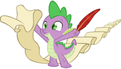 Size: 4000x2275 | Tagged: safe, artist:spinnyhat, spike, g4, scroll, simple background, transparent background, vector