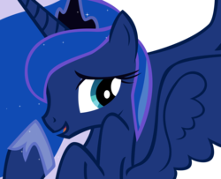 Size: 4000x3252 | Tagged: safe, artist:spinnyhat, princess luna, alicorn, pony, g4, luna eclipsed, close-up, cute, female, mare, simple background, solo, transparent background, vector