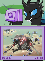 Size: 1023x1391 | Tagged: safe, doomie, changeling, g4, exploitable meme, insecticons, meme, the nemesis, transformers, transformers prime, tv meme, vector