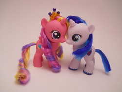 Size: 4320x3240 | Tagged: safe, artist:tiellanicole, princess cadance, shining armor, pony, g4, brushable, colt, customized toy, filly, irl, photo, toy