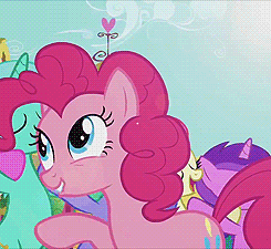 Size: 245x225 | Tagged: safe, screencap, amethyst star, bon bon, cloud kicker, daisy, flower wishes, lyra heartstrings, pinkie pie, shoeshine, sparkler, spring melody, sprinkle medley, sweetie drops, a friend in deed, g4, animated, female, smile song